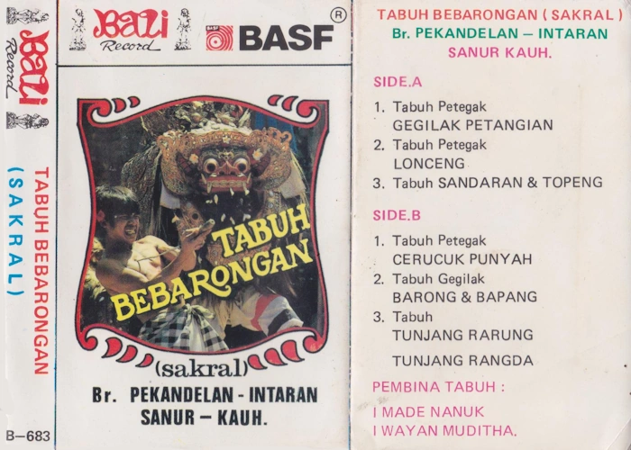 Tabuh Bebarongan (Sakral)