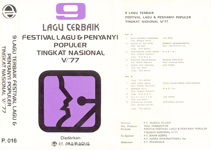 9 Lagu Terbaik Festival Lagu & Penyanyi Populer Tingkat Nasional V/'77<