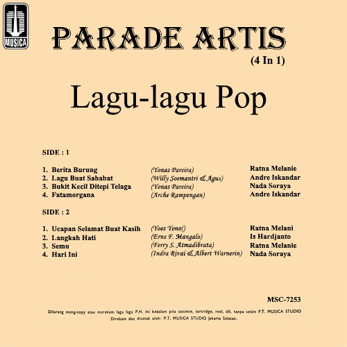 Parade Artis (4 In 1) - Lagu-lagu Pop