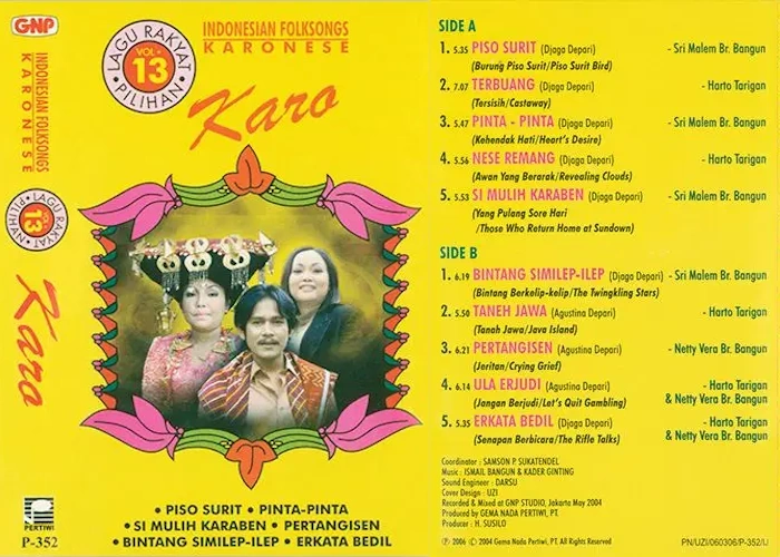 Lagu Rakyat Pilihan, Vol. 13: Karo (Indonesian Folksongs)
